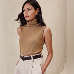 NWT Banana Republic Factory Soft Luxe Turtleneck Tank